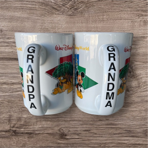 Vintage Walt Disney World Grandma and Grandpa Mugs Four Parks‎ One World - Picture 4 of 5
